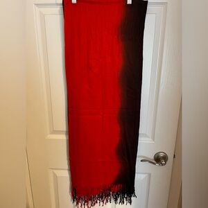 Zara Red and Black Ombre Scarf
